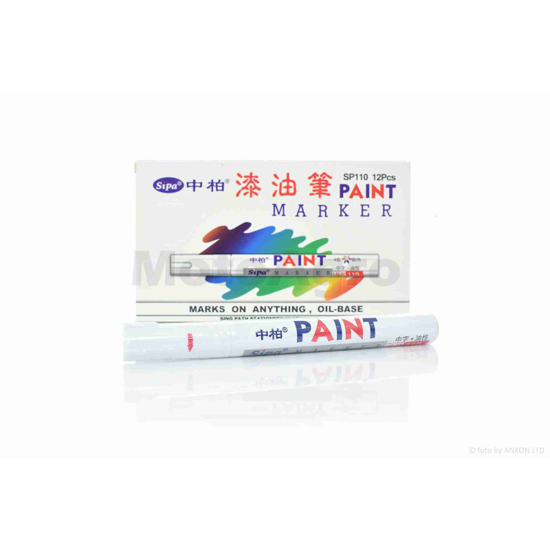 Маркер для нанесення написів на покришки  білий