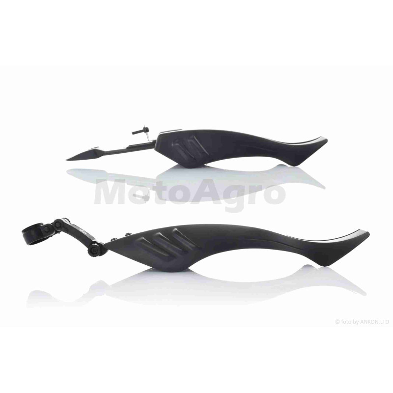 Крила бризковики вело  пластмас  (чорні, зябра)  #DNB-007