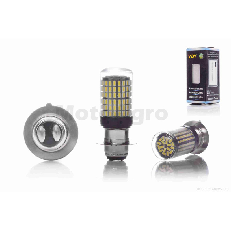 Лампа фари діодна  P15D-25-1  9-85V  6000K  1 вус, 144 кристала  "YDY"