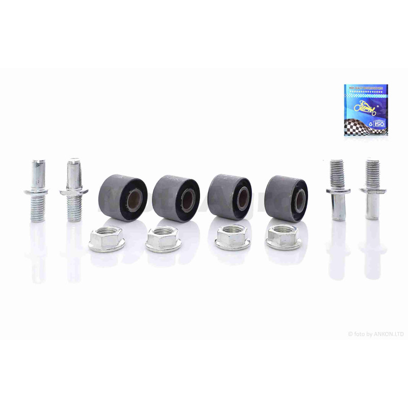 Сайлентблоки к-кт  24-15/17-9mm  4шт  +кріплення в демпфер заднього колеса  "LIPAI"