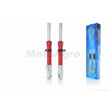 Амортизатори передні (пір`я) на скутер хонда діо ZX диск гідравліка шток d27 "LIPAI" (червоні)