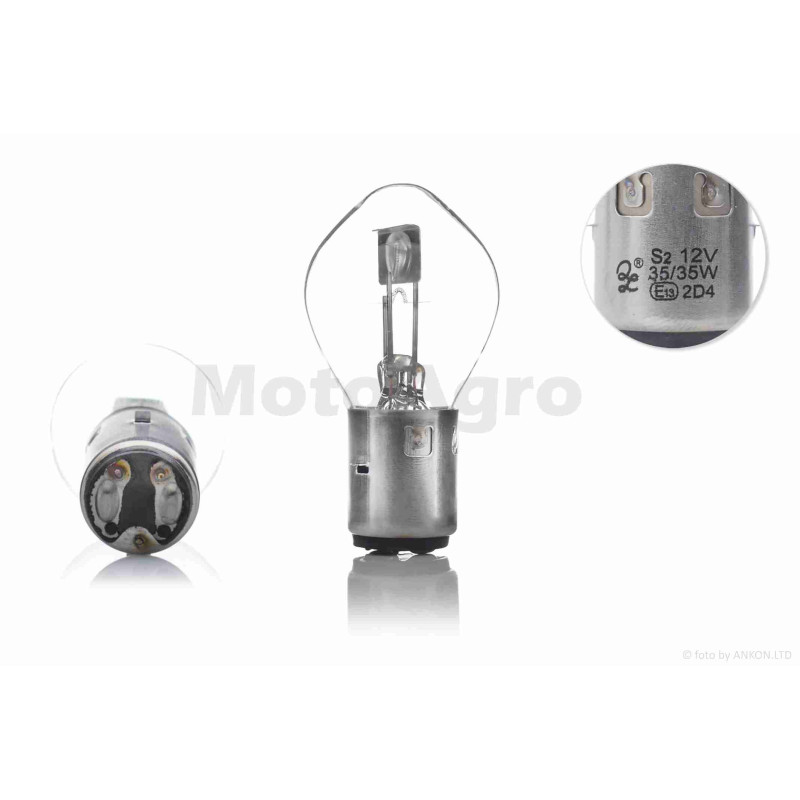 Лампа фари  H6 (BA20D)  12V 35/35W  груша  "LIPAI"