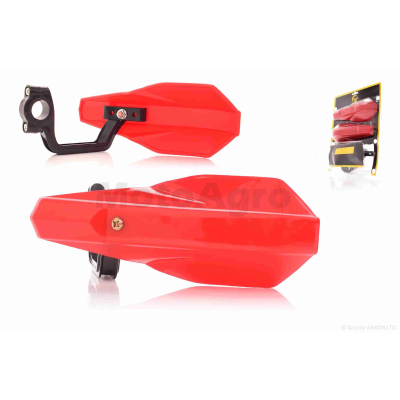 Захист рук на кермо (пара)  мото  #VLM-026  "CHENGYE"  (червоний)