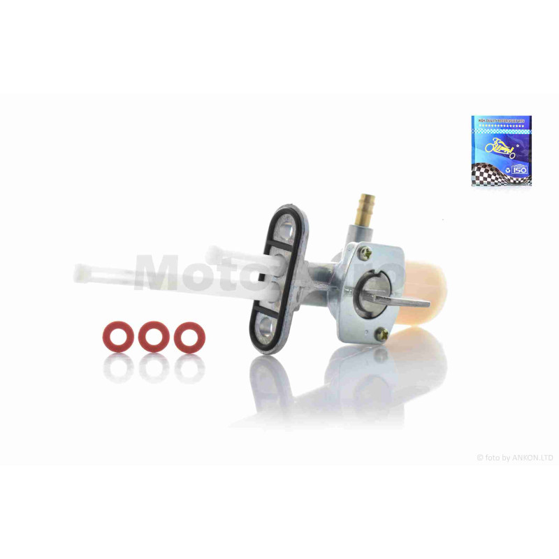 Кран топливный ручной  TTR, Kayo 140  штуцер вправо, отстойник  "LIPAI"