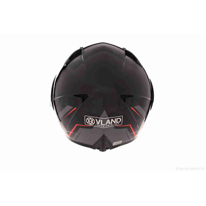 Шолом трансформер  "VLAND"  #158, чорно-червоний, окуляри, L