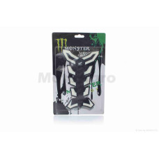 Наклейка на бак "MONSTER" белая 4 уценка