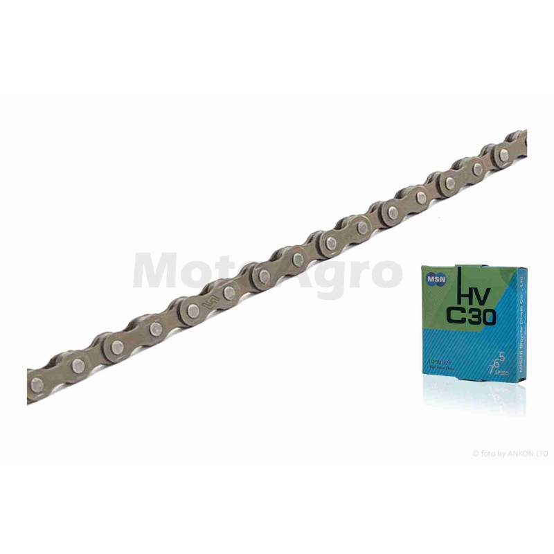 Ланцюг трансмісії вело  116L  1/2"-3/32"  5/6/7 швидкостей  "MSN"  #LT-011