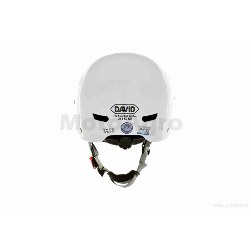 Шолом відкритий підлітковий  "DAVID"  (#315B, білий глянсовий, M-XL, ABS)