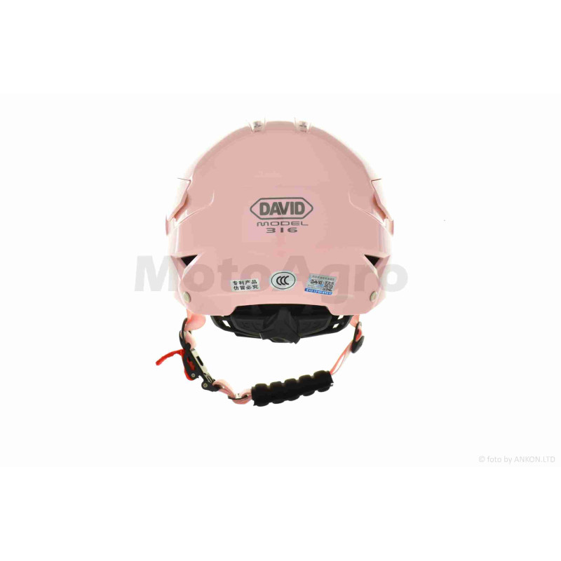 Шлем каска  "DAVID"  (#D316, розовый, M-XL, ABS)