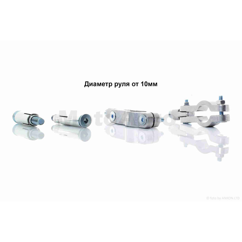 Захист рук на кермо (пара)  мото  #08  "FHS"  (червоний)