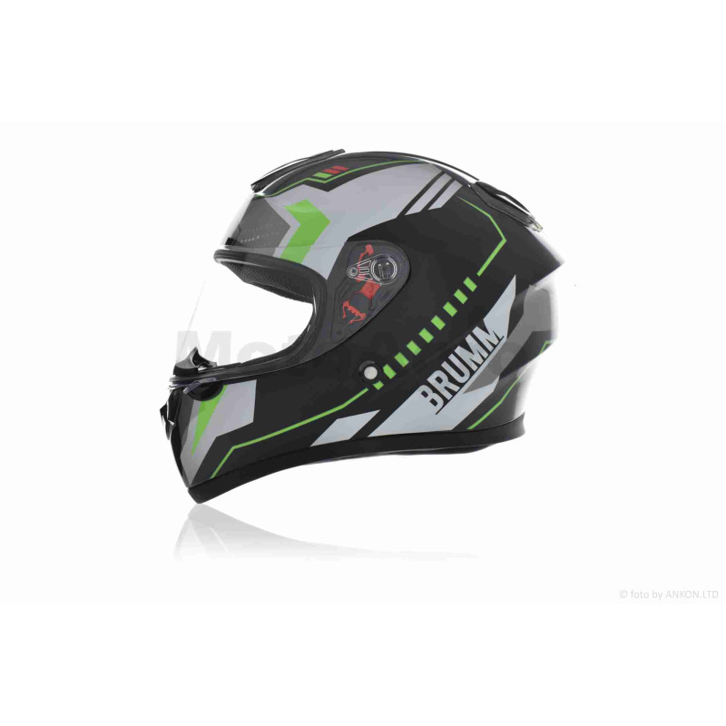 Шолом інтеграл  "DAVID"  (#D820F, чорно-сіро-зелений, XL, ABS)