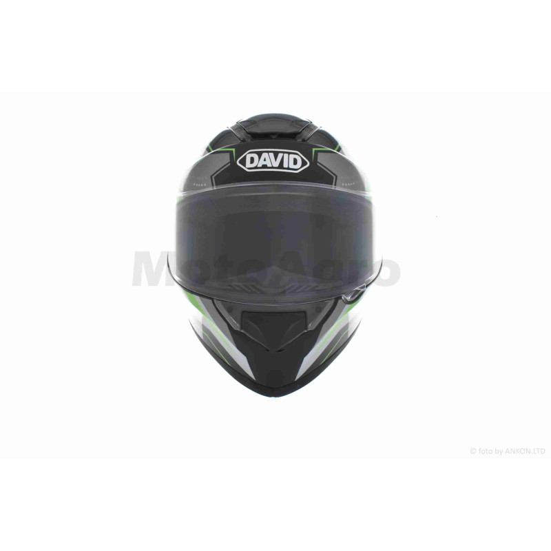 Шолом інтеграл  "DAVID"  (#D820F, чорно-сіро-зелений, XL, ABS)