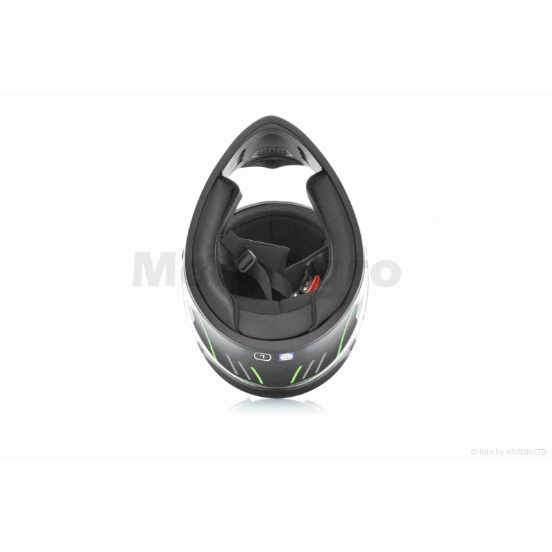 Шолом інтеграл  "DAVID"  (#D820F, чорно-сіро-зелений, XL, ABS)