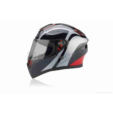 Шолом інтеграл "DAVID" ( D820D чорний матовий-сіро-червоний XL ABS)