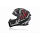 Шолом інтеграл  "DAVID"  (#D820E, чорно-червоно-сірий, XL, ABS)