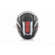 Шолом інтеграл  "DAVID"  (#D820E, чорно-червоно-сірий, XL, ABS)