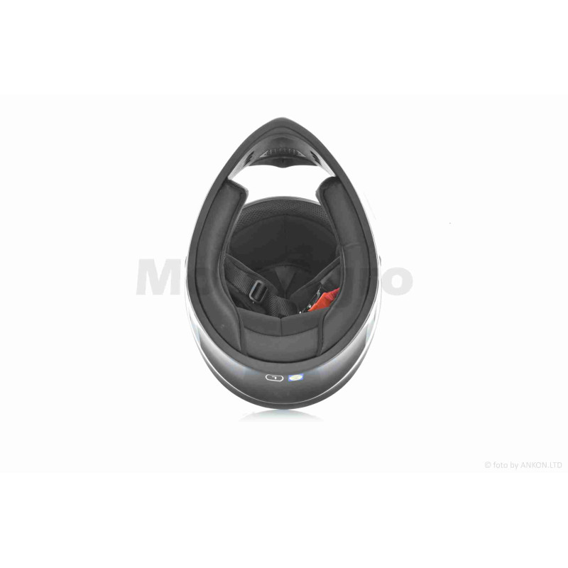 Шолом інтеграл  "DAVID"  (#D820E, чорно-червоно-сірий, XL, ABS)