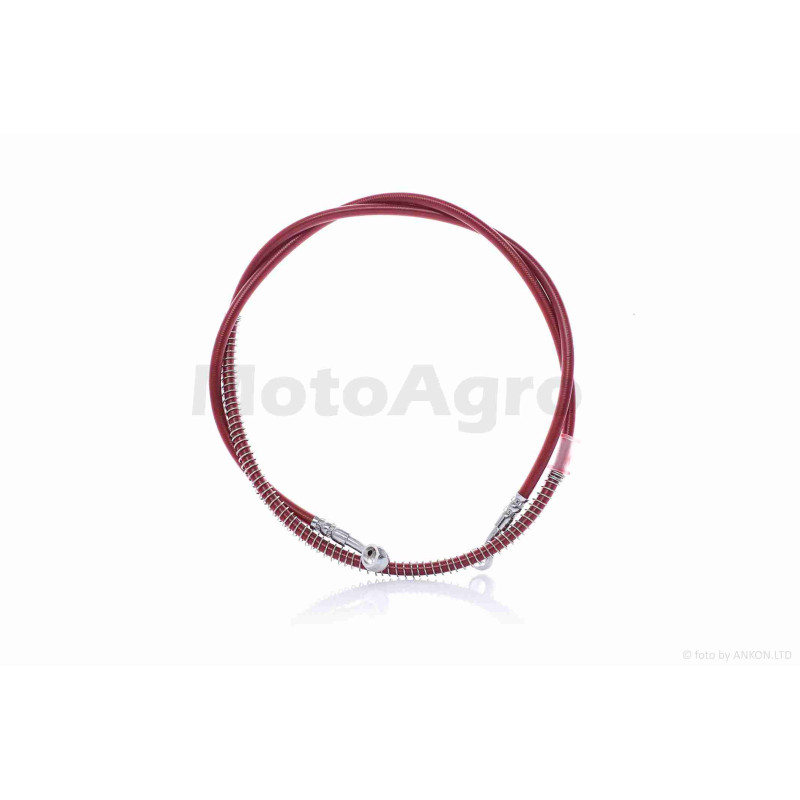 Шланг гальмівний гідравлічний  армований, L900  "LIPAI"  (червоний)