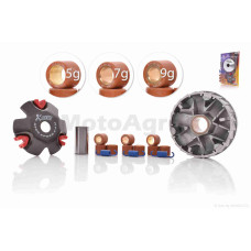 Вариатор передний (тюнинг) на скутер хонда дио AF27/34 на китайский скутер 50 "DLH" (9 роликов палец пружины сцепления)