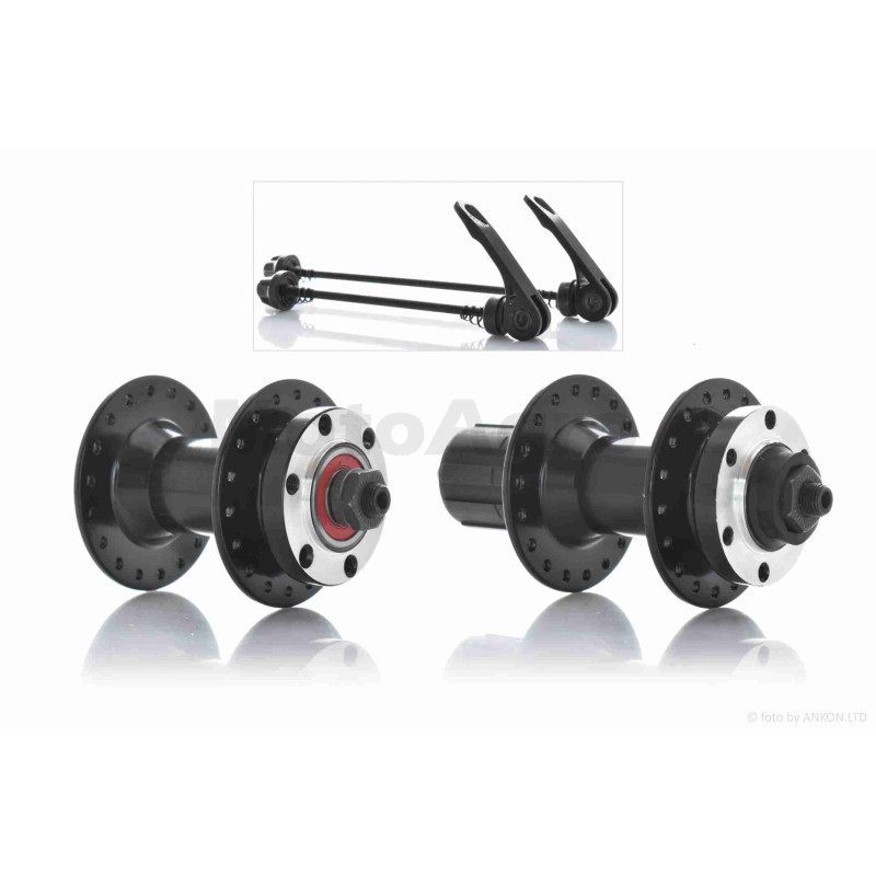 Втулки колеса (маточини) вело пара, алюмінієві, 36 спиць, дискове гальмо  #ZP-009