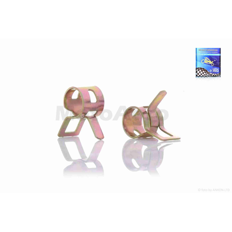 Хомут паливного шланга самозатискний широкий  d8