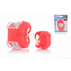 Габарити на велосипед діодні червоне світло 3 режими силіконові 2шт (червоний корпус) DEN-006