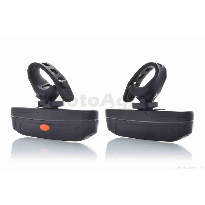 Габарит вело  USB, 15 діодів, 100lm, 5 режимів, червоне/біле світло #DEN-031