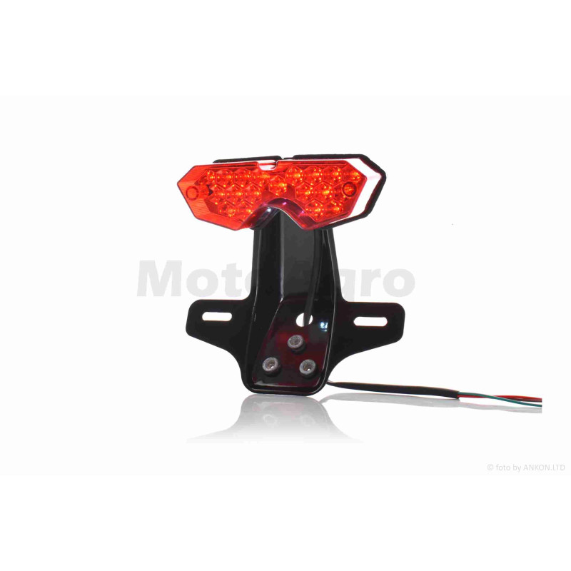 Стоп у зборі  Delta  діодний без поворотів, тонований, підсвічування номера  +кронштейн  #5  "LIPAI"