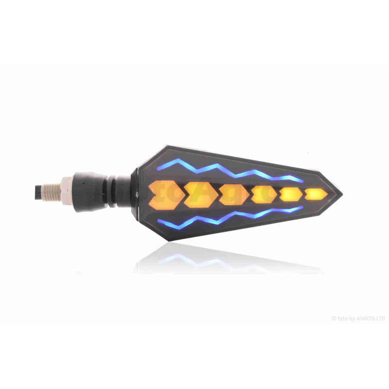 Повороти діодні  пари  блискавка, гнучка ніжка (сині)