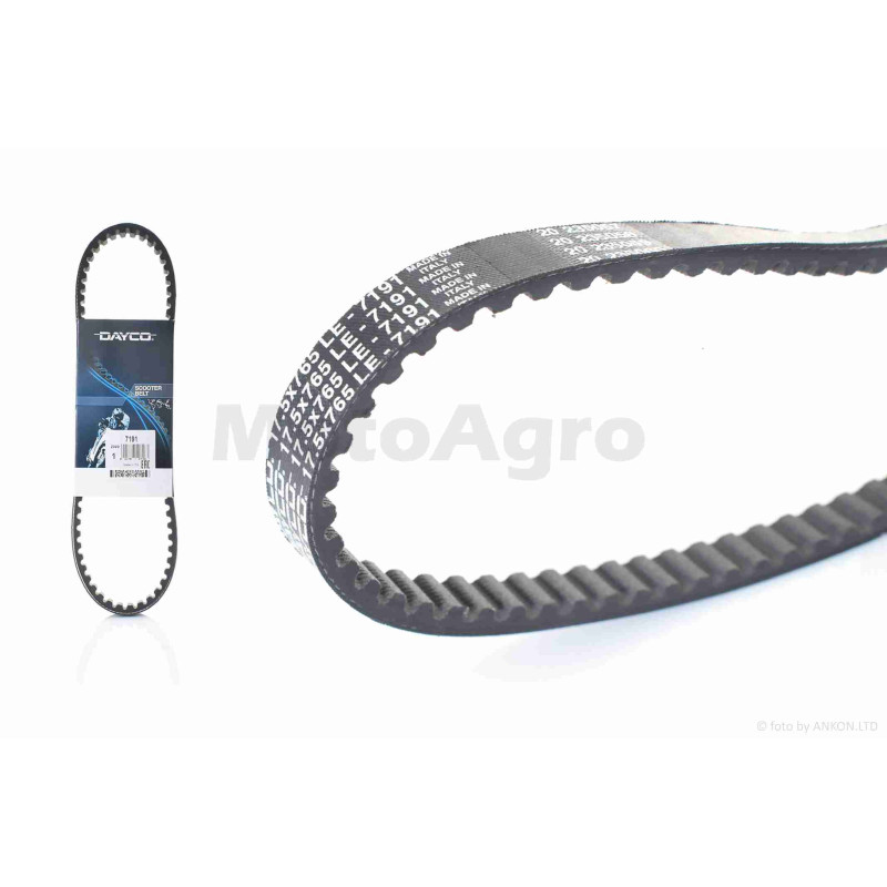 Ремінь варіатора  765-17.5  PEUGEOT/SPEEDFIGHT/TREKKER/VIVACITY/SPEEDAKE  "DAYCO"  (7191)  ІТАЛІЯ