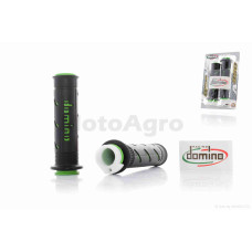 Грипсы (ручки руля) универсальные 3 "DOMINO" (черно-зеленые)