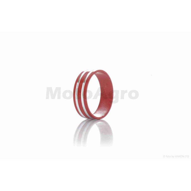 Шайба посадкова рульової колонки (кільце) вело алюмінієва, h10, d29 (червона) #QC-002