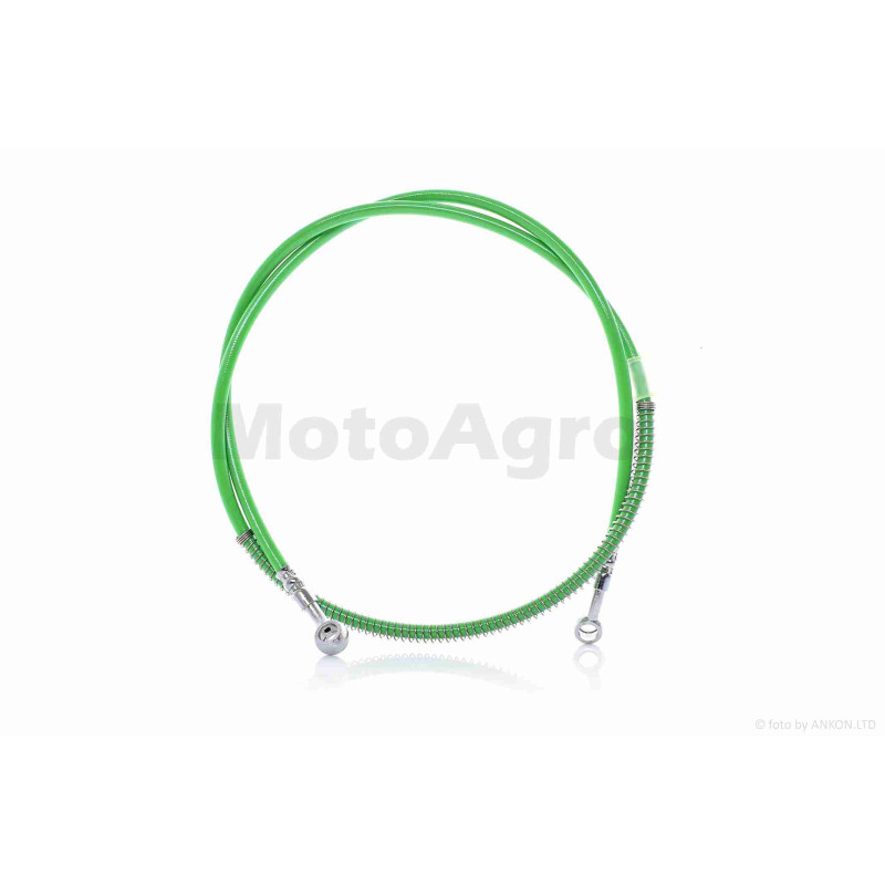 Шланг гальмівний гідравлічний  армований, L900  "LIPAI"  (зелений)