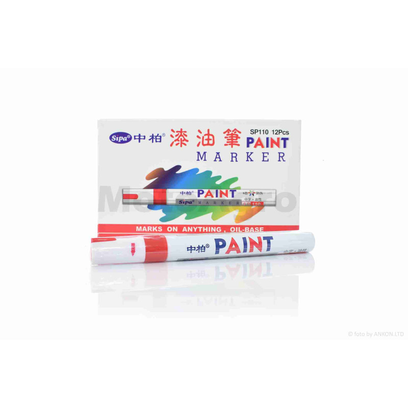 Маркер для нанесення написів на покришки  червоний