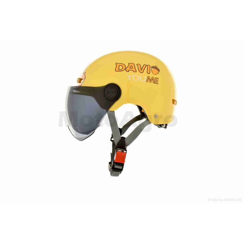 Шолом відкритий підлітковий  "DAVID"  (#315C, жовтий глянсовий, M-XL, ABS)
