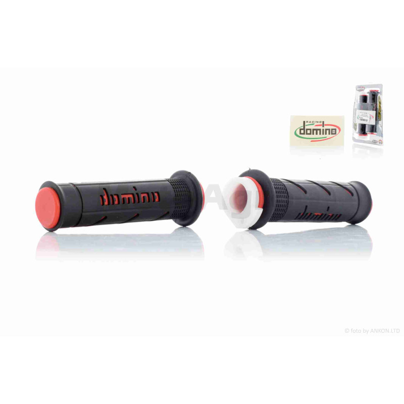 Грипси (ручки керма)  універсальні  #3  "DOMINO"  (чорно-жовтогарячі)