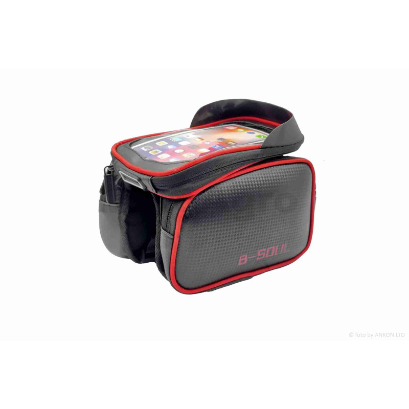 Сумка вело для телефону на раму, червона  "B-SOUL"  #BAO-003