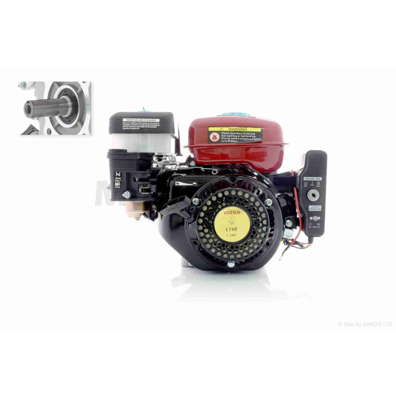 Двигун м/б  170F  (бензиновий 7 л.с., D-20mm, під шпонку  +електростартер)  "GX220E"