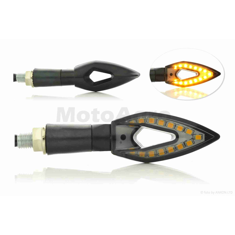 Повороти діодні  пара  #D-143  гнучка ніжка, динамічні