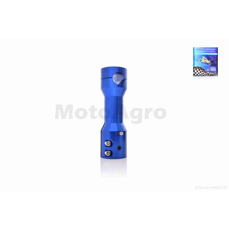 Кріплення відкритого керма (винос) скутер  кермо  d22, траверса  d22-24, L155  "LIPAI"  (синій)