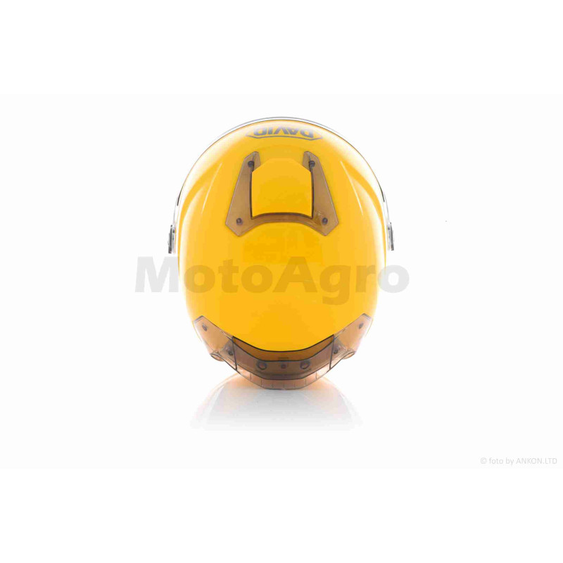 Шолом відкритий  "DAVID"  (#D020, жовтий, L, окуляри, ABS)