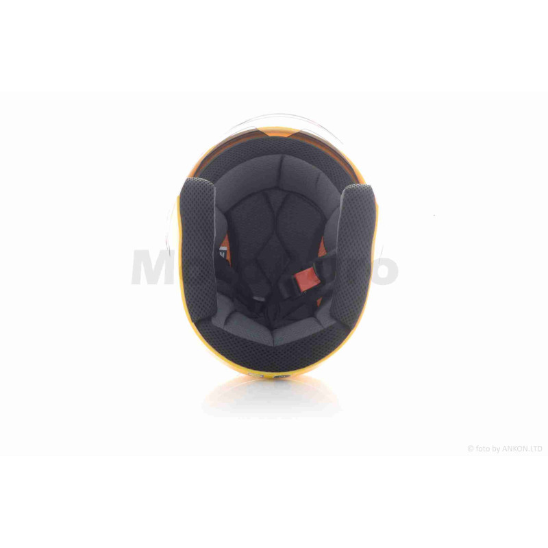 Шолом відкритий  "DAVID"  (#D020, жовтий, XL, окуляри, ABS)