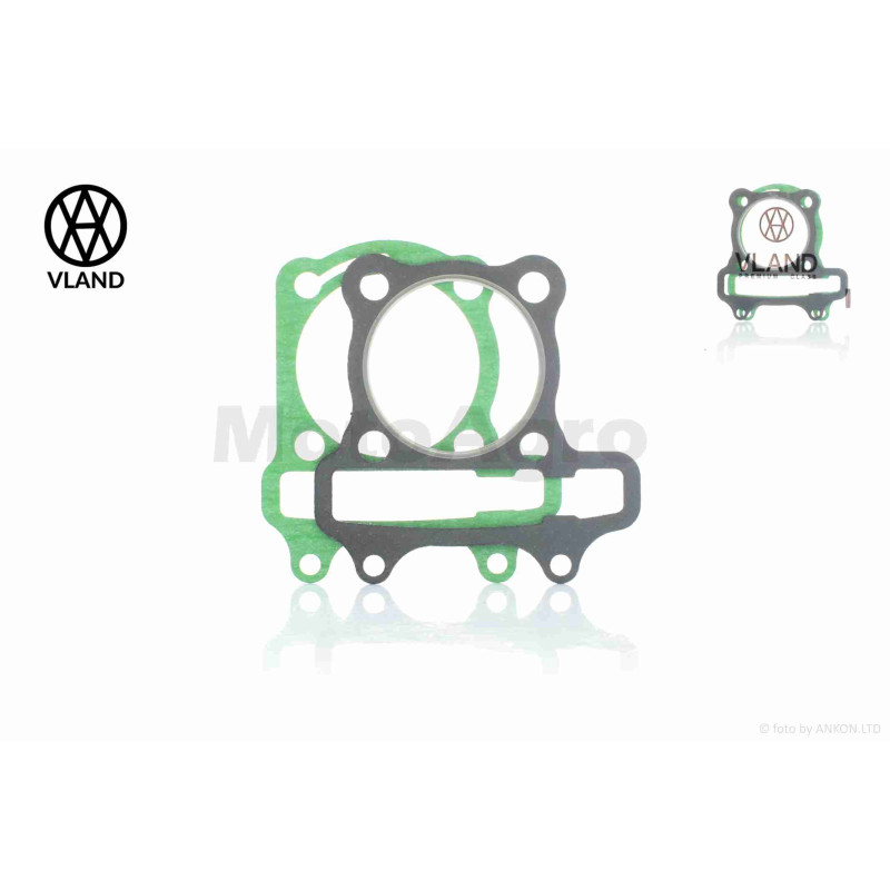 Прокладки циліндра к-кт  GY6 150  57.4mm  (безазбест, пара)  "VLAND"