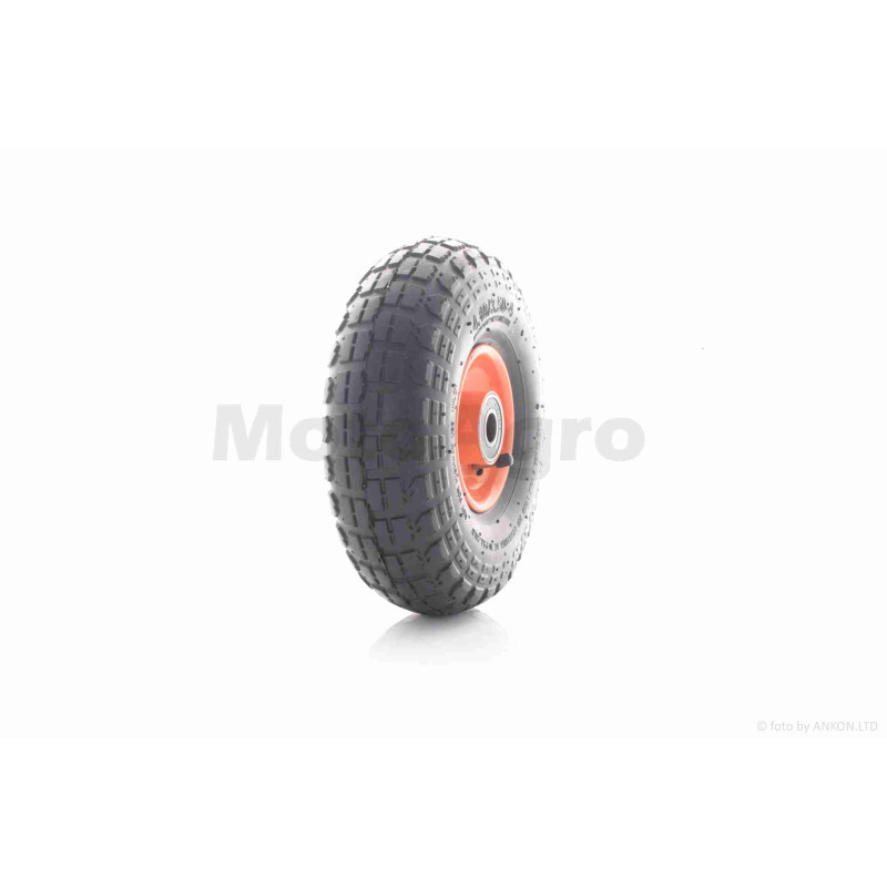 Колесо для тачки у зборі  4,10/3.50-4  (пневматичне, підшипник 6204 Ø20)