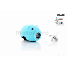 Габарит на велосипед USB 3 режими біле світло сигнал блакитний "PIGGY" DEN-082