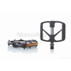 Педали на велосипед алюминиевая основа промподшипник с катафотами (черные) "MYSPACE" JTB-012