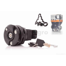 Замок протиугінний пластиновий L600 три ключі кріплення на раму SUO-012