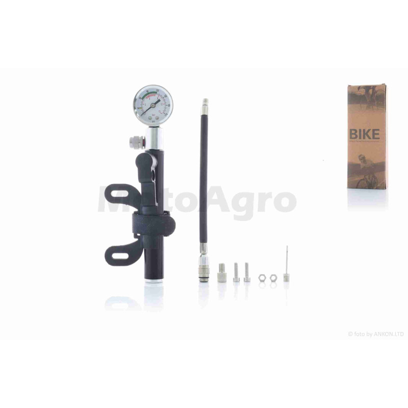 Насос вело з манометром, метал  #QT-020