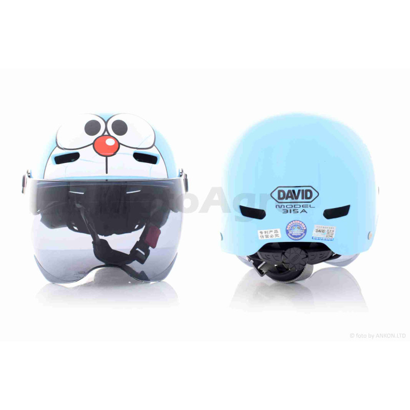 Шолом відкритий підлітковий  "DAVID"  (#315A, синій, M-XL, ABS)