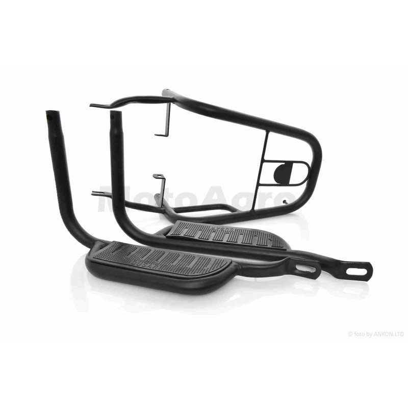 Багажник  Alpha  чорний  +підніжки для пасажира